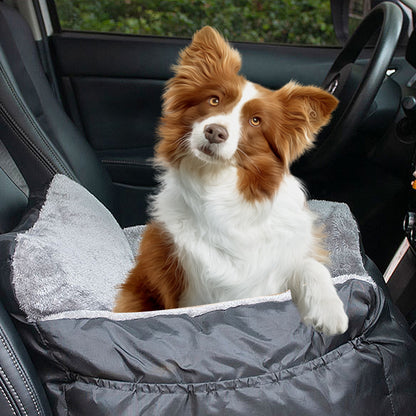 Cosy Black Dog Car Booster Seat for Small Dogs