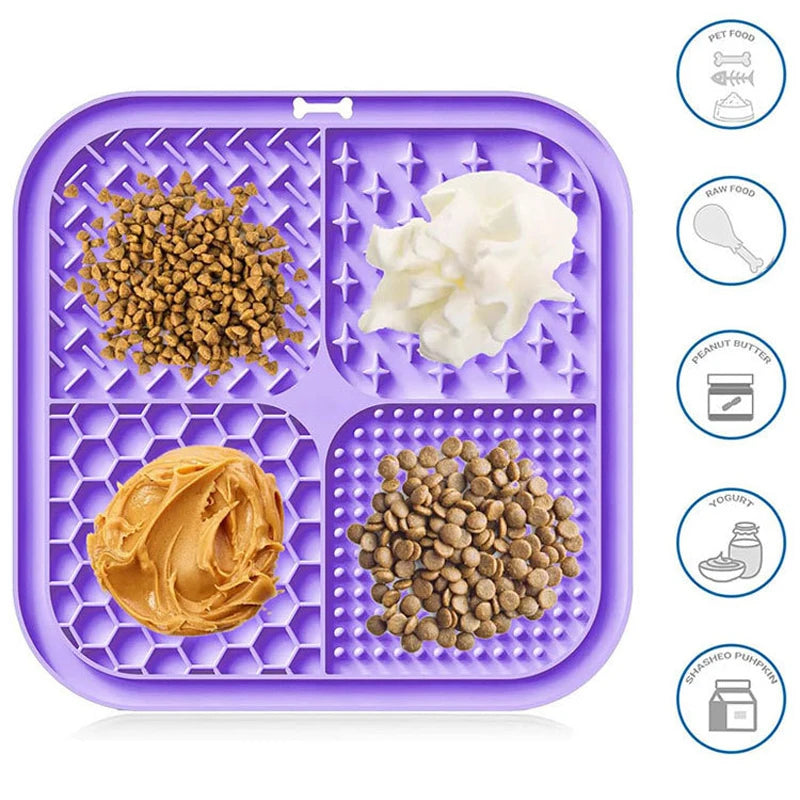 LickMate Slow Feeder Mat – Calming Silicone Treat Pad for Cats & Dogs