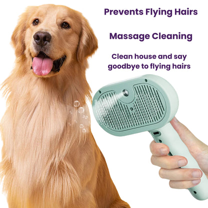 Luxury Steam Grooming Brush for Dogs – Spa-Like Shedding & Detangling at Home